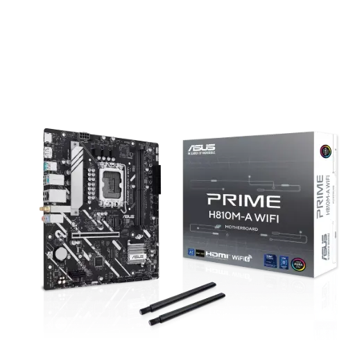 [90MB1KJ0-M0EAY0] Tarjeta Madre ASUS PRIME H810M-A WIFI, Micro-ATX, LGA 1851, Intel H810, 128GB DDR5, HDMI/DP para Intel SKU: 90MB1KJ0-M0EAY0