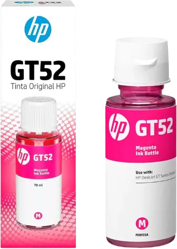 [M0H55AL] GT52 Magenta Original Botella de Tinta HP Smart Tank 514, 517, 616, 500, 515, 519, 530, 533, 615, 618, HP Deskjet 5810, 5820, HP Ink Tank 115, 318, 319, 410, 415, 416, 418, 419, 455, 457, 450, 315/  8,000Pag. 70ml SKU: M0H55AL