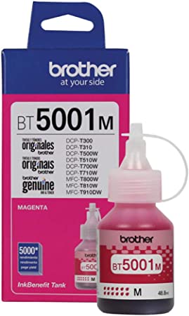 [BT5001M] BT5001M Magenta Original Bote de Tinta Brother DCP-T300, T220, T310, T500W, T510W, T520W, T700W, T710W,  T720DW,  T800W, T810W, T910DW, T920DW, T4500DW, HL-T4000DW, DCPT420W, DCPT426W 5000 Pag. SKU: BT5001M