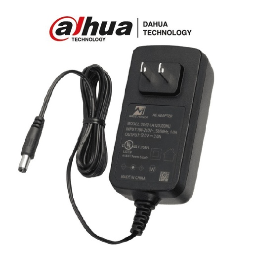 Fuente de Poder Dahua Adaptador de Corriente S042-1A120300HU, Entrada 90 - 264V, Salida 12V SKU: S042-1A120300HU