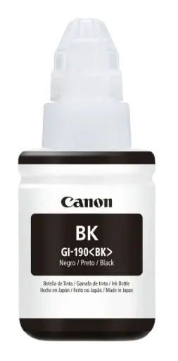 [0667C001AA] GI-190 Negro Original Bote de Tinta GI190 Canon, G1100, G1110, G2100, G2110, G2111, G3100, G3110, G3111, G4100, G4110, G4111 135ml SKU: 0667C001AA