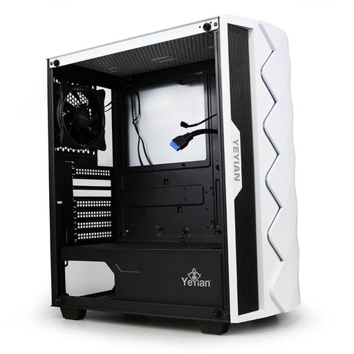 [YGA-49702] Gabinete Yeyian ABYSS 2500 con Ventana RGB, Midi-Tower, ATX/EATX/ITX/Micro ATX, USB 3.0, sin Fuente, Negro/Blanco SKU: YGA-49702