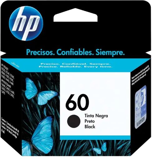 [CC640WL] HP60, HP675, HP901 Negro Original Cartucho de Tinta HP60 HP Deskjet D1660/D2530/D2545/D2560/D2660/D2680/D5560/F2430/F2440/F2480/F4210/F4235/F4240/F4280/F4435/F4440/F4480/F4580 ENVY 100/110/111/114/120/121 PHOTOSMART C4635/C4640/C4650/C4680/C4740/C4750/C4780/C4795 4.5ml SKU: CC640WL