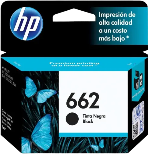 [CZ103AL] HP 662 Negro Original Cartucho de Tinta HP662 HP Deskjet Ink Advantage 1015, 1515, 1516, 2515, 2516, 2545, 2546, 2645, 2646, 3515, 3516, 3545, 3546, 4645, 4646. 2ml SKU: CZ103AL
