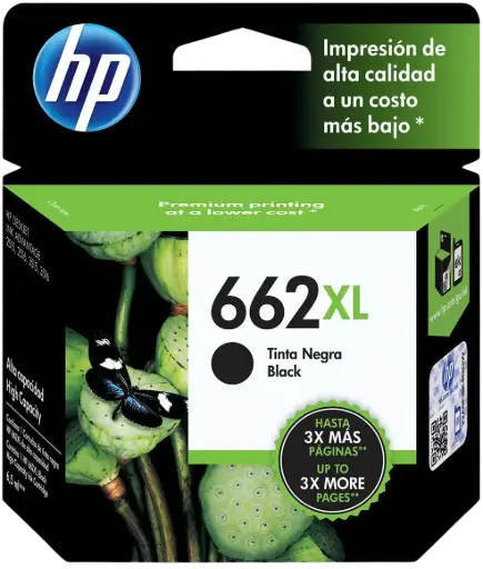 [CZ105AL] HP 662XL Negro Original Cartucho de Tinta HP662XL HP Deskjet Ink Advantage 1015, 1515, 1516, 2515, 2516, 2545, 2546, 2645, 2646, 3515, 3516, 3545, 3546, 4645, 4646 6.5 ml SKU: CZ105AL