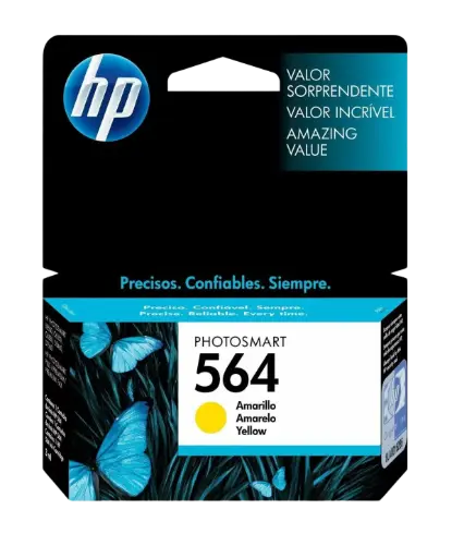 [CB320WL] HP 564 Amarillo Original Cartucho de Tinta HP564 HP Photosmart B8550, D5400/D7500 Printer series, B109/B110, C5380 All-in-One Printer, C6300, C510, B209, B210,  C309, C310, C410, B8550 and B8850 Photo Printers 300Pag. 3ml SKU: CB320WL