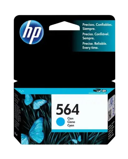 [CB318WL] HP 564 Cian Original Cartucho de Tinta HP564 HP Photosmart B8550, D5400/D7500 Printer series, B109/B110, C5380 All-in-One Printer, C6300, C510, B209, B210,  C309, C310, C410, B8550 and B8850 Photo Printers 300Pag. 3ml SKU: CB318WL