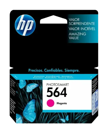 [CB319WL] HP 564 Magenta Original Cartucho de Tinta HP564 HP Photosmart B8550, D5400/D7500 Printer series, B109/B110, C5380 All-in-One Printer, C6300, C510, B209, B210,  C309, C310, C410, B8550 and B8850 Photo Printers 300Pag. 3ml SKU: CB319WL