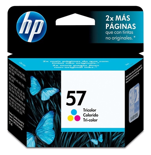 [C6657AL] HP 57 Tricolor Original Cartucho de Tinta HP57 HP Deskjet 5650, 5850, 5160, PSC 2210, 1210, Photosmart 7760v, 7760w, Officejet 5510, 7755 500Pag. SKU: C6657AL