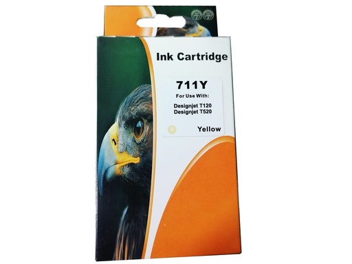 [CZ132AG] HP 711 Amarillo Compatible Cartucho de Tinta HP711 HP DesignJet T100, T120, T125, T130, T520, T525, T530 29ml SKU: CZ132AG