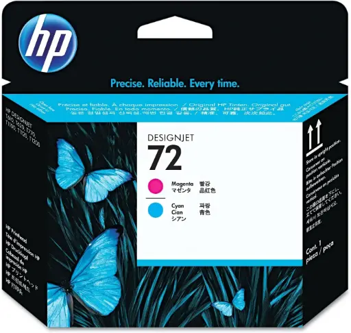 [C9383A] HP 72 Cabezal Cian/Magenta HP72 DesignJet de la serie T610, T620, T770, T1100, T1200, T1200 HD, T2300 eMFP, T790, T1300 130ml SKU: C9383A