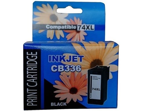 [CB336WLGCOM] HP 74XL Negro Compatible Cartucho de Tinta HP74XL HP Deskjet D4200, D4245, D4260, D4263, D4268, D4300, Photosmart C4210, C4235, C4240, C4250, C4270, C4272, C4273, C4275, C4280, C4283, C4285, C4288, C4293, C4294, C4345, C4380, C4385, C4435. C4440, C4450. SKU: CB336WLGCOM