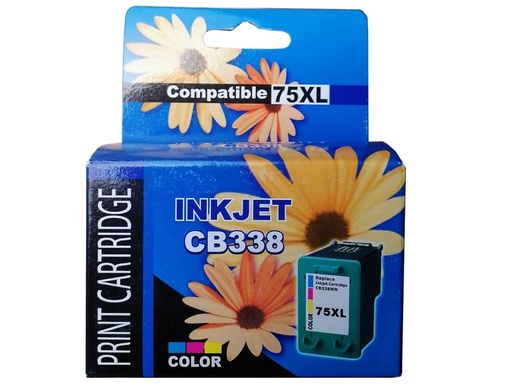 [CB338WLGCOM] HP 75XL Tricolor Compatible Cartucho de Tinta HP75XL Deskjet D4200, D4245, D4260, D4263, D4268, D4300, Photosmart C4210, C4235, C4240, C4250, C4270, C4272, C4273, C4275, C4280, C4283, C4285, C4288, C4293, C4294, C4345, C4380, C4385, C4435. C4440, C4450. SKU: CB338WLGCOM