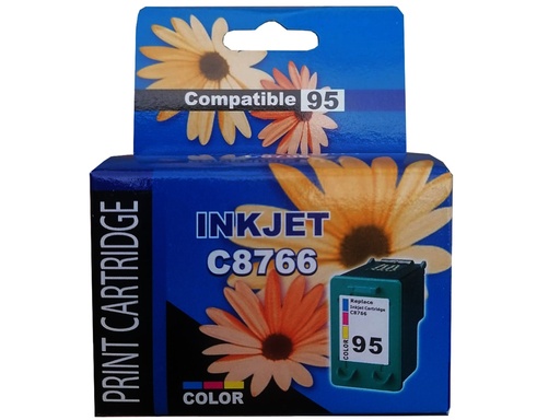 [C8766WLG] HP 95 Tricolor Compatible Cartucho de Tinta HP95 Impresoras HP Photosmart 8450, 8150, 2710, 2610, 375 y 325, impresoras HP Officejet 7410, 7310 y 6210, impresoras Todo en Uno HP PSC 2350, impresoras HP Deskjet 6840, 6540, 6520 y 5740 330Pag. 7ml SKU: C8766WLG