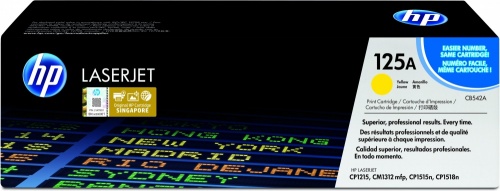 [CB542A] CB542A Amarillo Original Toner HP 125A Color LaserJet CP1515n, CP1518ni, CP1215, CM1312 MFP 1,400 Páginas SKU: CB542A
