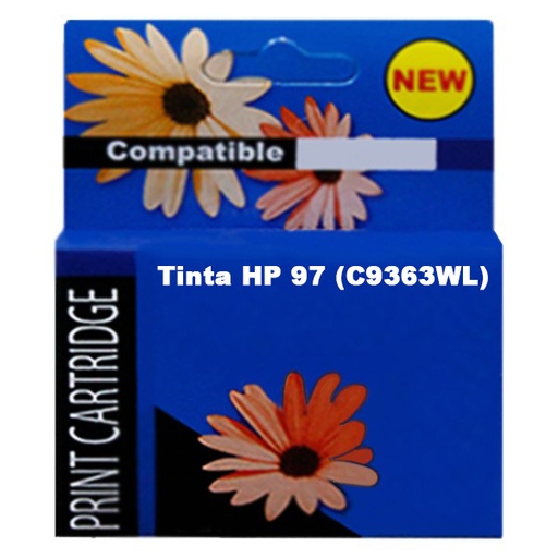 HP97 COMPATIBLE TRICOLOR CARTUCHO TINTA DesignJet5940 Deskjet.460/5740/5743/5745/5748/5940/6830v/6840/5940xi/6520/6540/6620/6830/6840xi/6980/6988/9800 OfficeJet.6200/6210/6213/6215/7210/7310/7410/ PhotoSmart.2605/2608/2610/2613/27102710xi/325/335/375/385/420/422/425/428/475/8050/8150/8450/8750/8753/8758/B8300/B8338/B8350/B8353 PSC.1600/1610/2350/2355.