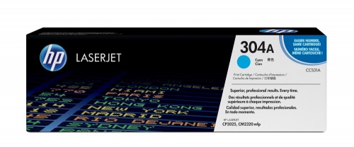 [CC531A] CC531A Cian Original Toner 304A HP Color LaserJet CP2020, CP2025DN, CM2320NF, CM2320XI 2,800 Páginas SKU: CC531A
