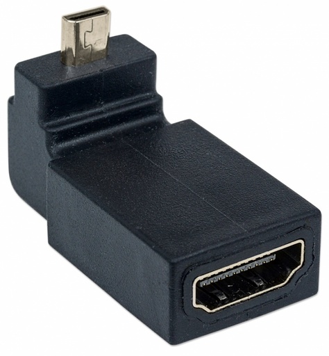 [353441] Manhattan Adaptador HDMI A Hembra - micro HDMI Macho, Ángulo de 90° Hacia Arriba SKU: 353441