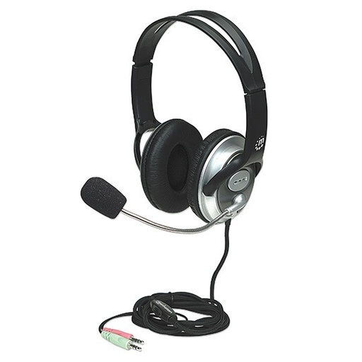 [175555] Manhattan Audifono con Micrófono V3 Mediano, 3.5mm, Negro SKU: 175555