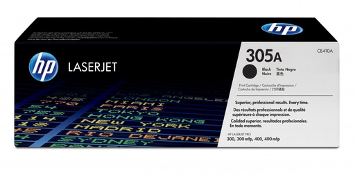 [CE410A] CE410A Negro Original Toner 305A HP Color LaserJet Pro 300, 300MFP, 400, 400MFP 2,200 Páginas SKU: CE410A