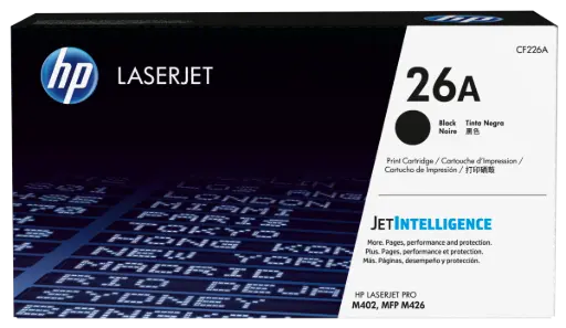 [CF226A] CF226A Original Toner 26A HP LaserJet Pro M402DN, M402N, MFP M426D, M426FDN 3,100 Páginas SKU: CF226A