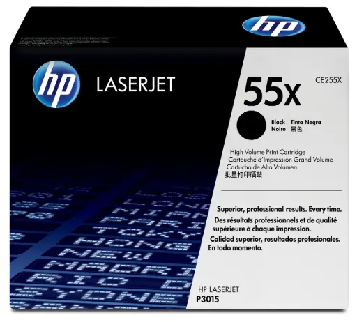 [CE255X] CE255X Original Toner HP 55X Alto Rendimiento Hp LaserJet P3015, M521, 500MFP, MFP M525, 12,500 Paginas SKU: CE255X