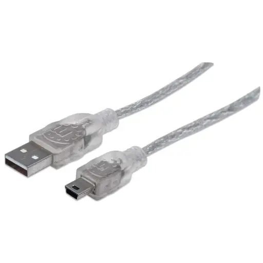 [333412] Manhattan Cable USB Macho- USB Mini Macho, 1.8 metros, Transparente Mini B CB-201 SKU: 333412
