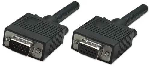 [310345] Manhattan Cable para Monitor SVGA 8mm, HD15 Macho - HD15 Hembra, 4.5 Metros, Negro SKU: 310345