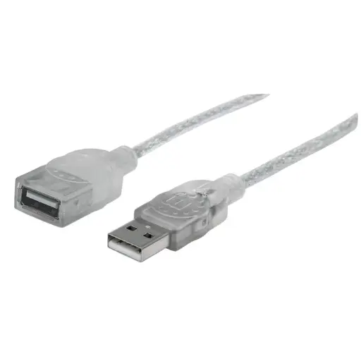[336314] Manhattan Extensión Cable USB A Macho - USB A Hembra, 1.8 Metros, Plata SKU: 336314
