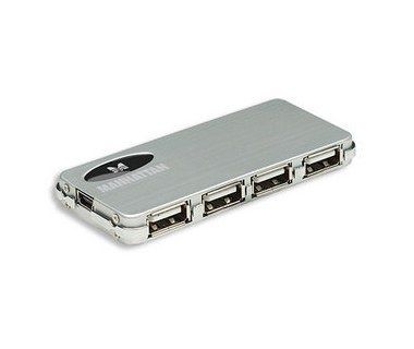 [160612] Manhattan Micro Hub Hi-Speed USB 2.0 de 4 Puertos, 480 Mbit/s SKU: 160612