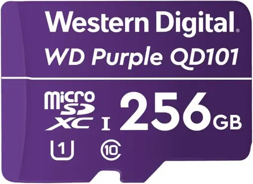 [WDD256G1P0C] Memoria Flash Western Digital WD Purple SC QD101, 256GB MicroSDXC Clase 10 Para Cámaras IP de Videovigilancia SKU: WDD256G1P0C