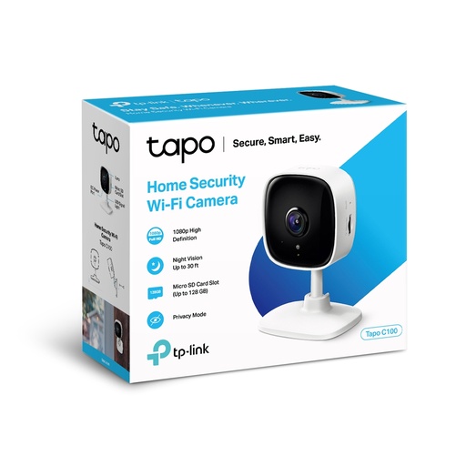 [Tapo C100] Cámara IP TP-LINK Tapo C100 Inalámbrica Wifi (Res. 1080) Full HD