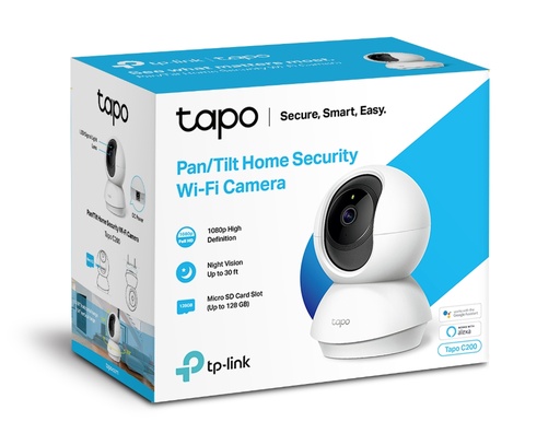 [TAPO C200] TP-Link Cámara IP Smart WiFi Domo para Interiores Tapo C200, Inalámbrico, 1280 x 720 Pixeles, Día/Noche CAMTPL180 SKU: TAPO C200