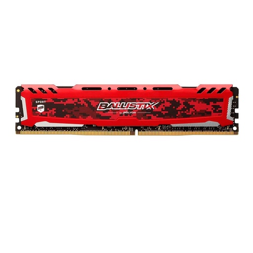 Memoria RAM UDIMM Crucial Ballistix Sport LT Red DDR4, 2666MHz, 16GB, Non-ECC, CL16, XMP SKU: BLS16G4D26BFSE
