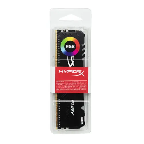 Memoria RAM UDIMM Kingston HyperX FURY RGB DDR4, 2666MHz, 8GB, Non-ECC, CL16, XMP SKU: HX426C16FB3A/8