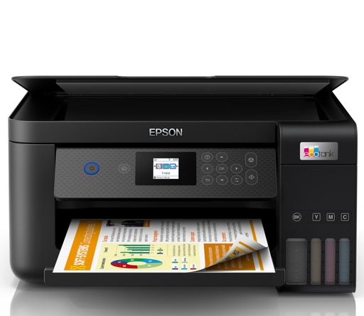 [C11CJ63301] Multifuncional Epson EcoTank L4260, Color, Inyección, Tanque de Tinta, Inalámbrico, Impresora, Copiadora, Escaner, Duplex Wifi Direct 33ppm Negro, 15ppm  SKU: C11CJ63301