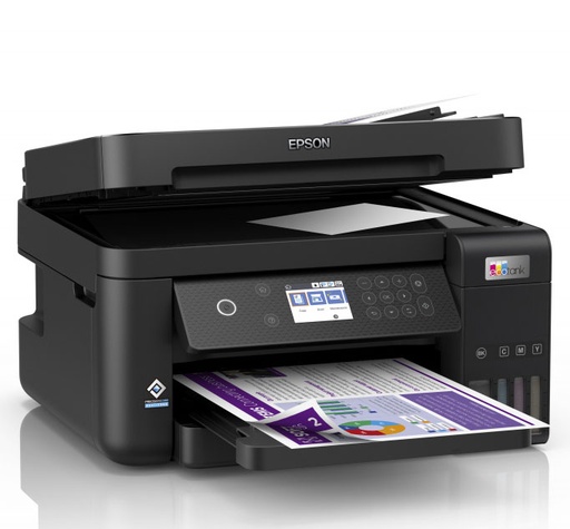 [C11CJ61301] Multifuncional Epson EcoTank L6270, Color, Tinta Continua, Tanque de Tinta, Inalámbrico, Impresora, Copiadora, Escaner, Fax, Duplex, Wifi Direct, Ethernet, 33ppm Negro, 20ppm Color SKU: C11CJ61301