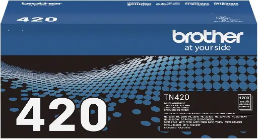 [TN420] TN420 Negro Original Cartucho de Toner Brother TN-420 HL-2220, HL-2230, HL-2240D, HL-2270DW, HL-2275DW, DCP-7060D, DCP-7065DN, MFC-7460N, MFC-7365DN, MFC-7460DN 1,200 Pag. SKU: TN420