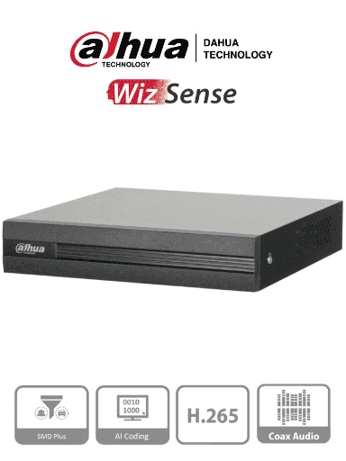 [XVR1B08H-I] Dahua DVR de 8 Canales XVR1B08H-I 5MP para 1 Disco Duro, máx. 6TB, 2x USB 2.0, 1x RJ-45 SKU: DH-XVR1B08H-I