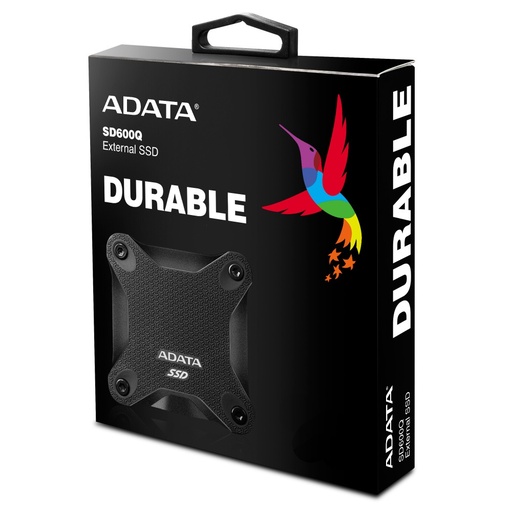 SSD Unidad de Estado Sólido Portátil ADATA SD600Q de 240GB, USB 3.1. Color Negro. SKU: ASD600Q-240GU31-CBK