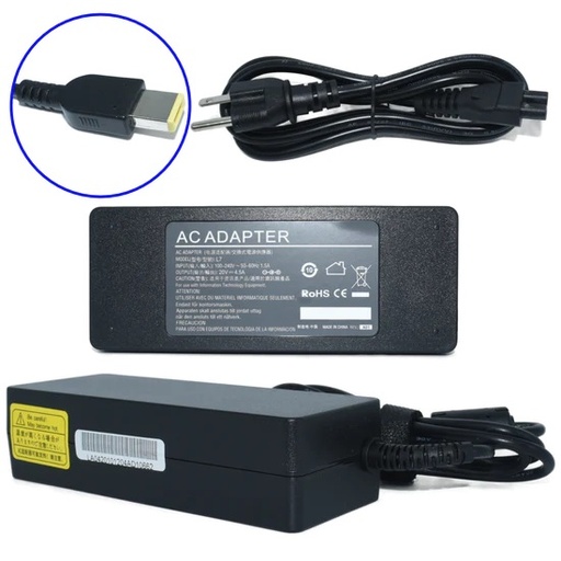 [EK-L7] EK-L7 Adaptador de Corriente 90W 20V/4.5A (LENOVO CUADRADA) Modelo AF09 Marca EKO Similar OTAC-E77 SKU: EK-L7