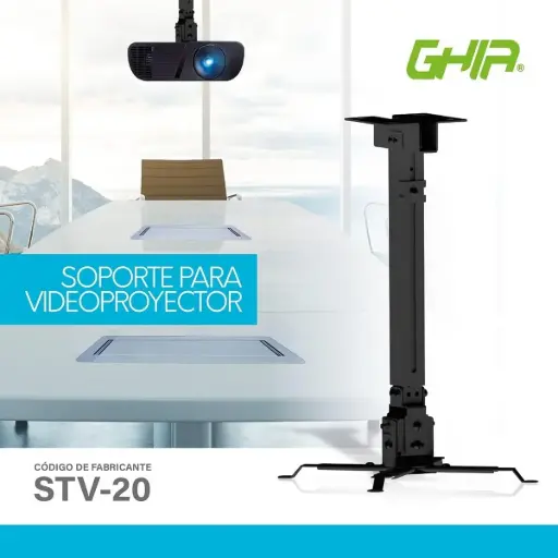 Soporte GHIA Para Proyector a Techo Máximo 20K SPR-1
