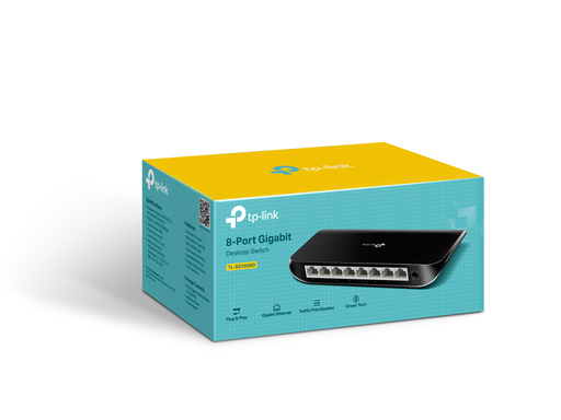 [TL-SG1008D] Switch TP-Link Gigabit Ethernet TL-SG1008D, 10/100/1000Mbps, 8 Puertos – No Administrable SKU: TL-SG1008D