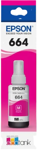 [T664320-AL] T664320-AL Magenta Original Bote de Tinta Epson L110, L200, L210, L220, L300, L310, L350, L355, L365, L375, L380, L395, L396, L455, L475, L495, L555, L565, L575, L1300 70ml SKU: T664320-AL