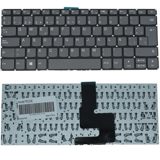 TEC568 Teclado color GRIS (SP) Tecla Encendido / SUPR para Lenovo IdeaPad 320-14AST 320-14IAP 320-14ISK 320S-14IKB 320-14isk 320s-14ikb 320s-14ikbr