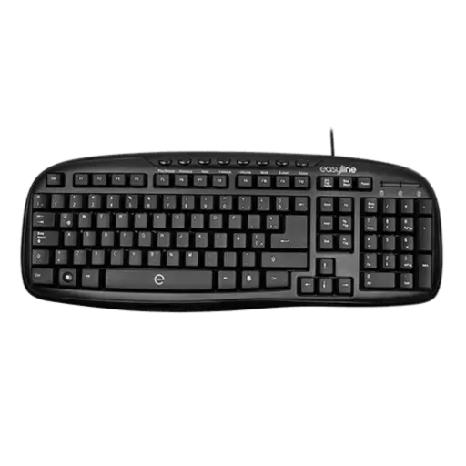 [EL-993384] Teclado Easy Line 993384, Alámbrico, USB, Negro (Español), KB-433 SKU: EL-993384