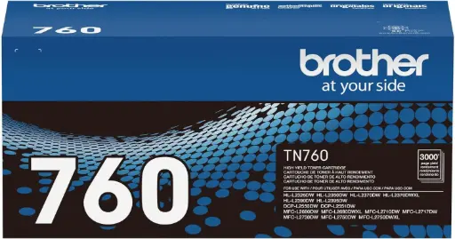 [TN760] TN760 Negro Original Cartucho de Toner Brother TN-760 DCP-L2551DW, DCP-L2550DW, HL-L2350DW, HL-L2370DW, HL-L2390DW, HL-L2395DW, MFC-L2710DW, MFC-L2750DW, MFC-L2690DW, MFC-L2730DW, MFC-L2717DW DCPL2551DW 3,000 Pag. SKU: TN760