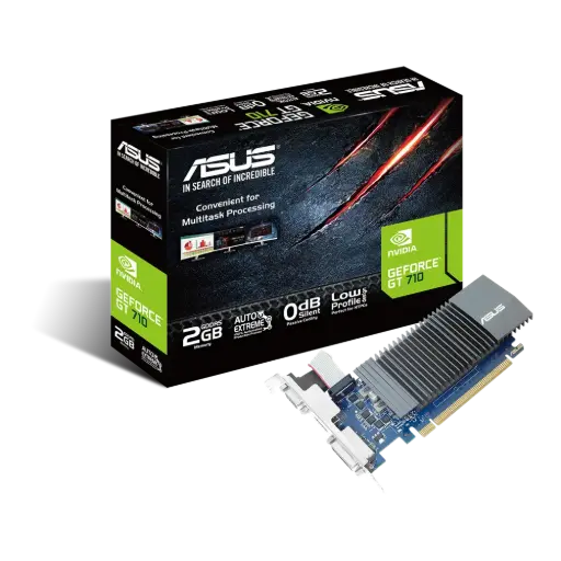 Tarjeta de Video ASUS NVIDIA GeForce GT 710, 2GB 64-bit GDDR5, PCI Express 2.0 SKU: GT710-SL-2GD5-CSM